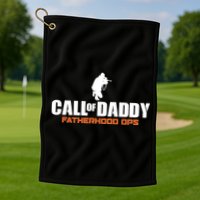 Call of Daddy Fatherhood OPS Gamer Dad Golf Towel