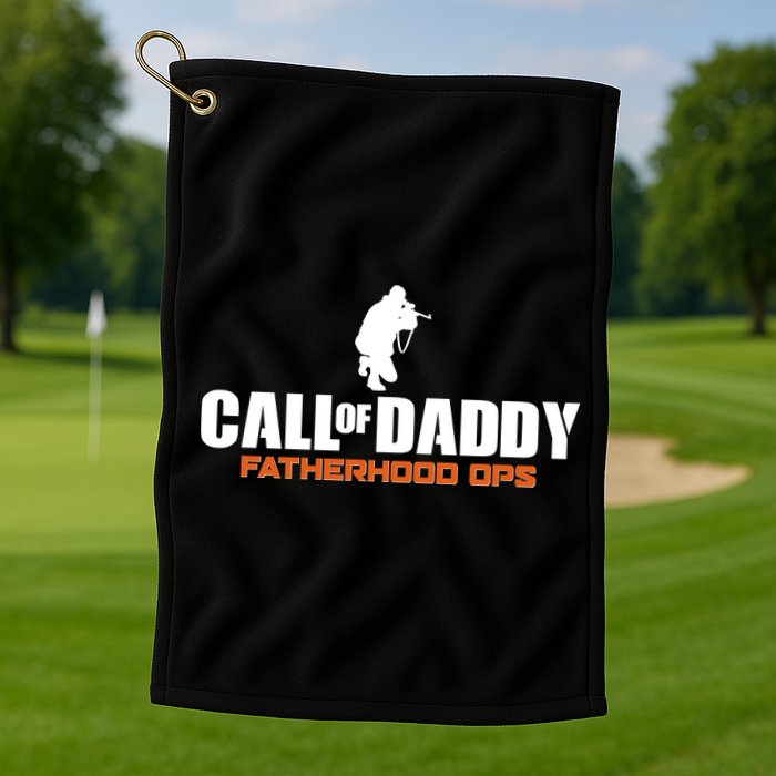 Call of Daddy Fatherhood OPS Gamer Dad Golf Towel