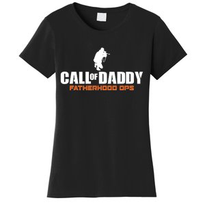 Call of Daddy Fatherhood OPS Gamer Dad Women's T-Shirt