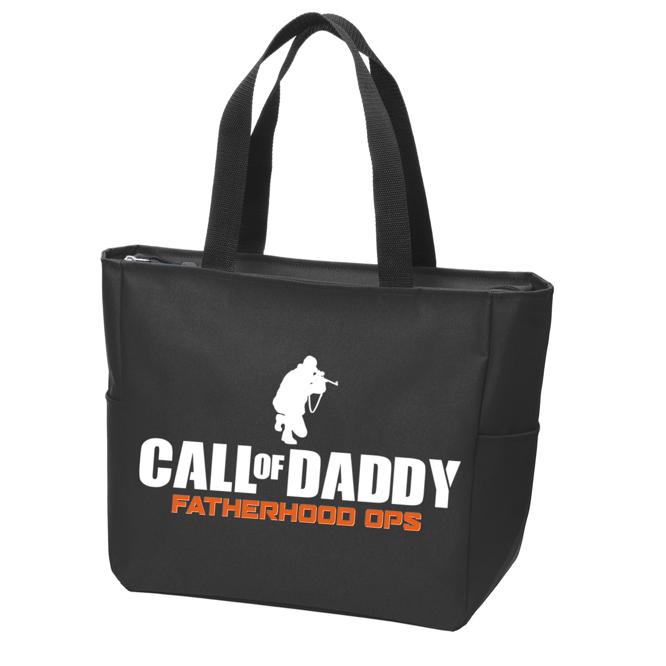 Call of Daddy Fatherhood OPS Gamer Dad Zip Tote Bag