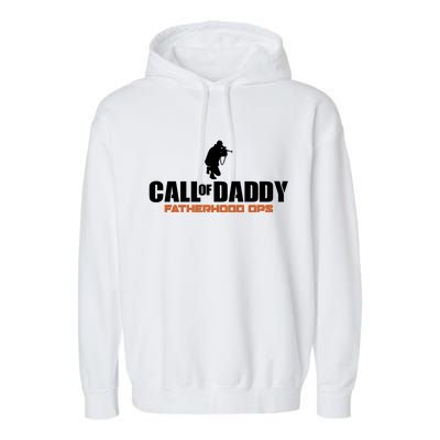 Call of Daddy Fatherhood OPS Gamer Dad Garment-Dyed Fleece Hoodie