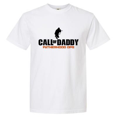 Call of Daddy Fatherhood OPS Gamer Dad Garment-Dyed Heavyweight T-Shirt