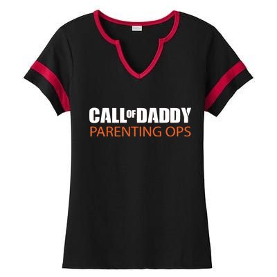 Call of Daddy Parenting Ops Ladies Halftime Notch Neck Tee