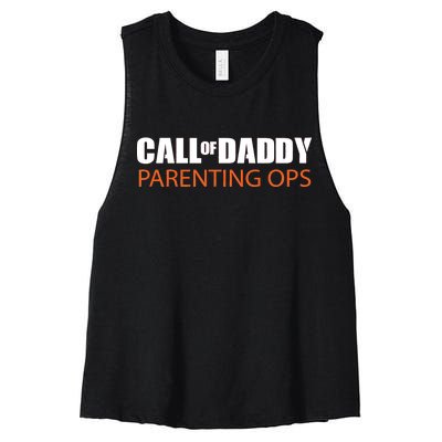 Call of Daddy Parenting Ops Women's Racerback Cropped Tank