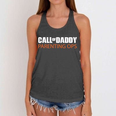 Call of Daddy Parenting Ops Women's Knotted Racerback Tank