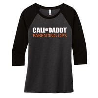 Call of Daddy Parenting Ops Women's Tri-Blend 3/4-Sleeve Raglan Shirt