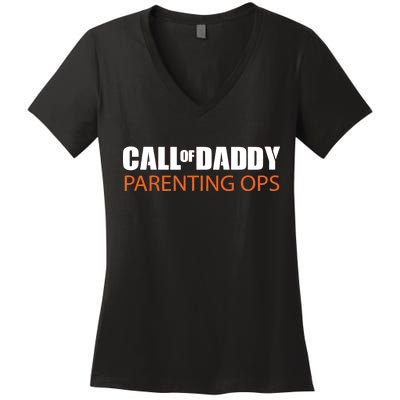 Call of Daddy Parenting Ops Women's V-Neck T-Shirt