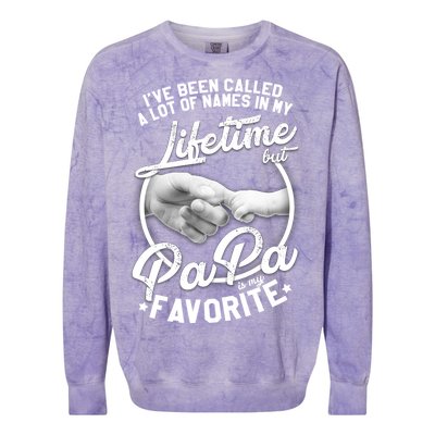 Called Many Names But PaPa Is My Favorite Colorblast Crewneck Sweatshirt