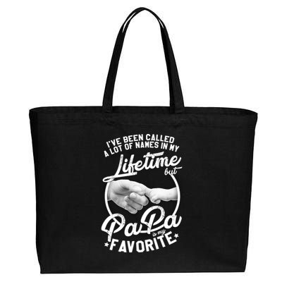 Called Many Names But PaPa Is My Favorite Cotton Canvas Jumbo Tote