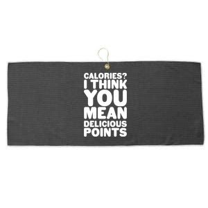 Calories? I Think You Mean Delicious Points Large Microfiber Waffle Golf Towel