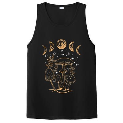 Cottagecore Aesthetic Mycology Mushrooms Moon Foraging PosiCharge Competitor Tank