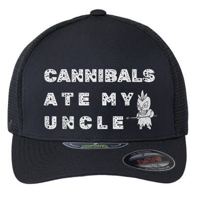 Cannibals Ate My Uncle Biden Trump Saying Funny Flexfit Unipanel Trucker Cap