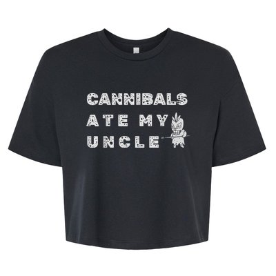 Cannibals Ate My Uncle Biden Trump Saying Funny Bella+Canvas Jersey Crop Tee