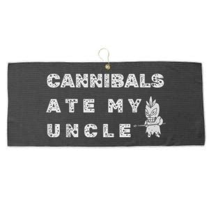 Cannibals Ate My Uncle Biden Trump Saying Funny Large Microfiber Waffle Golf Towel