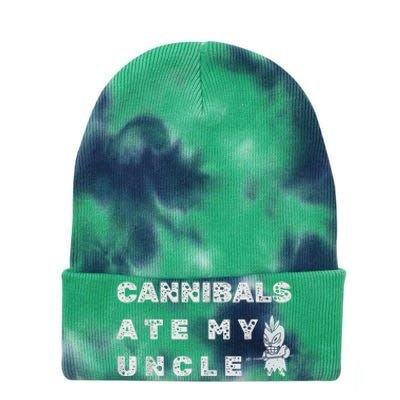 Cannibals Ate My Uncle Biden Trump Saying Funny Tie Dye 12in Knit Beanie