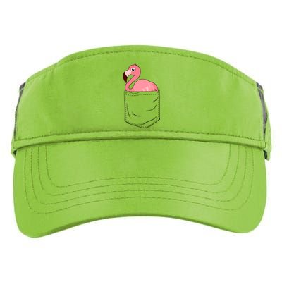 Cute Adorable Mini Flamingo in Pocket Adult Drive Performance Visor