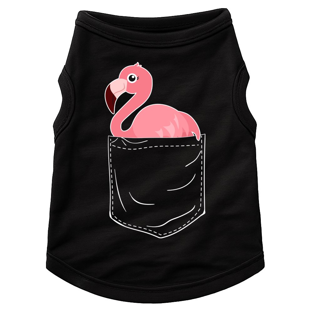 Cute Adorable Mini Flamingo in Pocket Doggie Tank