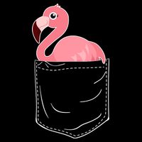 Cute Adorable Mini Flamingo in Pocket Doggie Tank