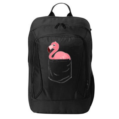 Cute Adorable Mini Flamingo in Pocket City Backpack