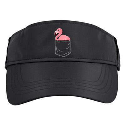 Cute Adorable Mini Flamingo in Pocket Adult Drive Performance Visor