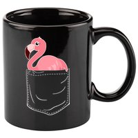 Cute Adorable Mini Flamingo in Pocket 11oz C Handle Ceramic Mug