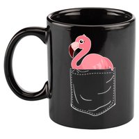 Cute Adorable Mini Flamingo in Pocket 11oz C Handle Ceramic Mug