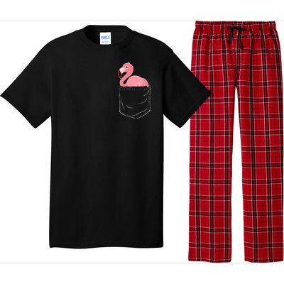 Cute Adorable Mini Flamingo in Pocket Pajama Set