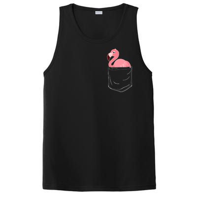 Cute Adorable Mini Flamingo in Pocket PosiCharge Competitor Tank