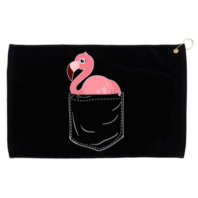 Cute Adorable Mini Flamingo in Pocket Grommeted Golf Towel