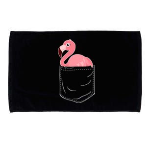 Cute Adorable Mini Flamingo in Pocket Microfiber Hand Towel