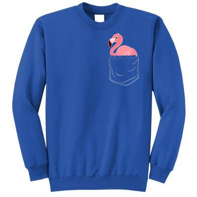 Cute Adorable Mini Flamingo in Pocket Sweatshirt