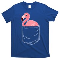 Cute Adorable Mini Flamingo in Pocket T-Shirt