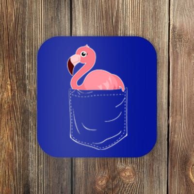 Cute Adorable Mini Flamingo in Pocket Coaster