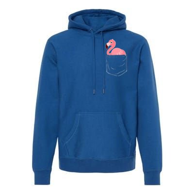 Cute Adorable Mini Flamingo in Pocket Premium Hoodie