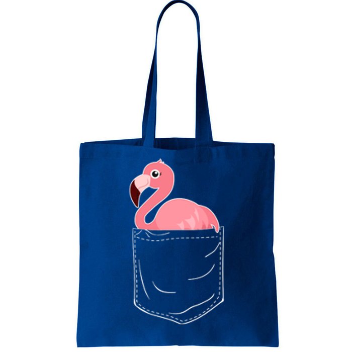 Cute Adorable Mini Flamingo in Pocket Tote Bag