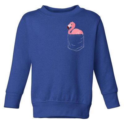 Cute Adorable Mini Flamingo in Pocket Toddler Sweatshirt