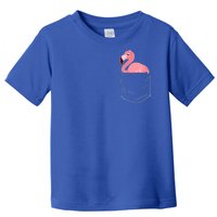 Cute Adorable Mini Flamingo in Pocket Toddler T-Shirt