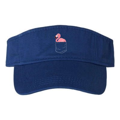 Cute Adorable Mini Flamingo in Pocket Valucap Bio-Washed Visor