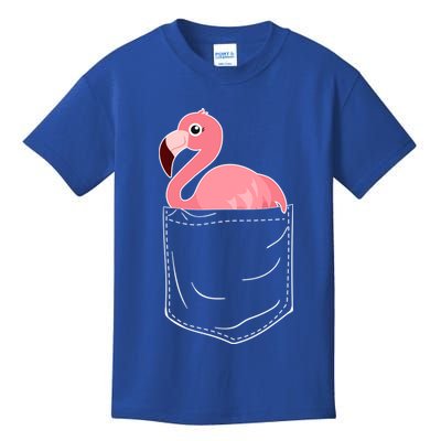 Cute Adorable Mini Flamingo in Pocket Kids T-Shirt