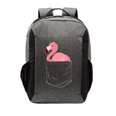 Cute Adorable Mini Flamingo in Pocket Vector Backpack