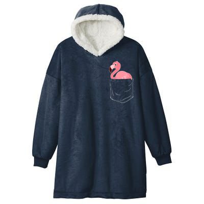 Cute Adorable Mini Flamingo in Pocket Hooded Wearable Blanket