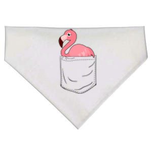 Cute Adorable Mini Flamingo in Pocket USA-Made Doggie Bandana