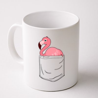 Cute Adorable Mini Flamingo in Pocket Coffee Mug