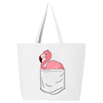 Cute Adorable Mini Flamingo in Pocket 25L Jumbo Tote