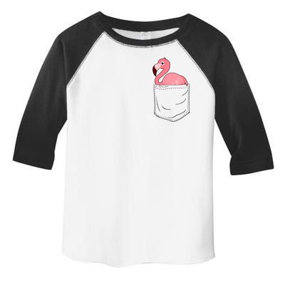 Cute Adorable Mini Flamingo in Pocket Toddler Fine Jersey T-Shirt