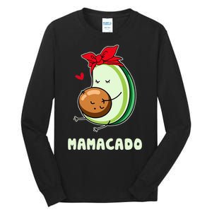 Cute Avocado Mamacado Tee Avocado Mama Avocado Mom Tall Long Sleeve T-Shirt