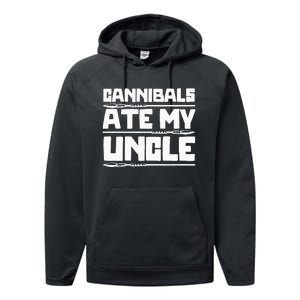 Cannibals Ate My Uncle Joe Biden Political Satire Trump 2024 Performance Fleece Hoodie