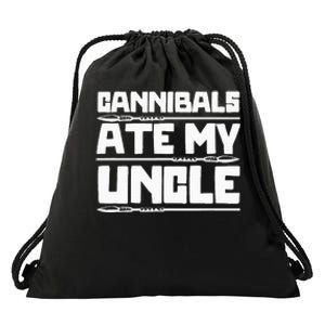 Cannibals Ate My Uncle Joe Biden Political Satire Trump 2024 Drawstring Bag