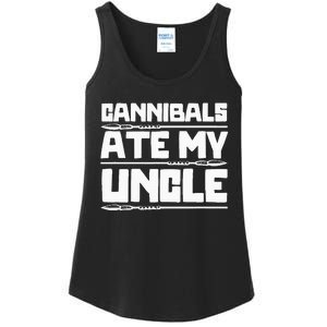 Cannibals Ate My Uncle Joe Biden Political Satire Trump 2024 Ladies Essential Tank