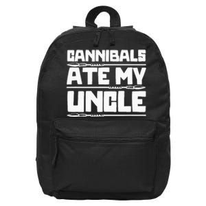 Cannibals Ate My Uncle Joe Biden Political Satire Trump 2024 16 in Basic Backpack